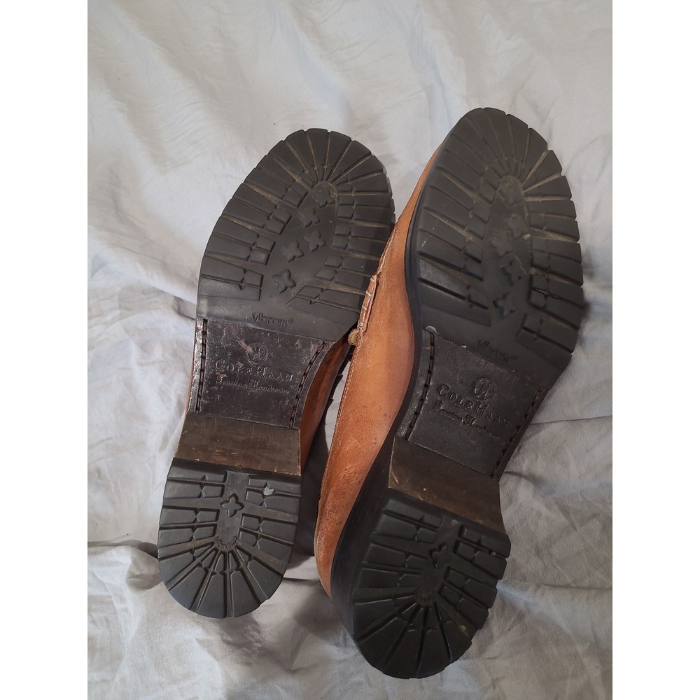 Cole Haan Horse Bit  Leather Slip on Loafers‎ Women SZ 7.5B Vibram Sole low heel - Picture 10 of 12